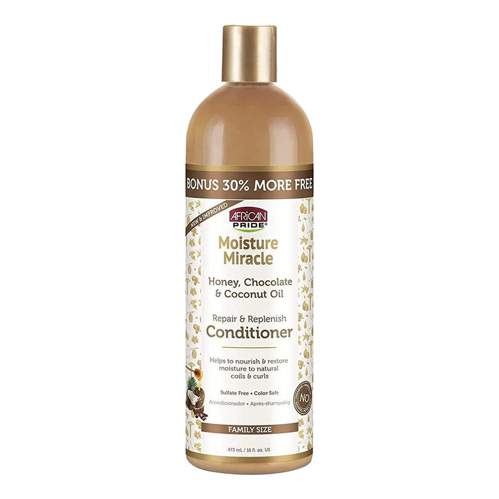 African Pride Moisture Miracle Honey, Chocolate & Coconut Oil Conditioner | 16oz